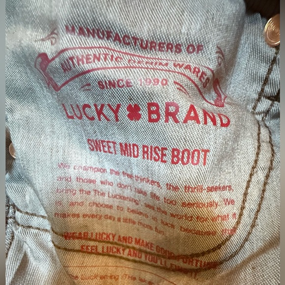 Lucky Brand Sweet Mid Rise Boot Brown Corduroy Pants. Size 8/29. Like New! - Picture 11 of 15
